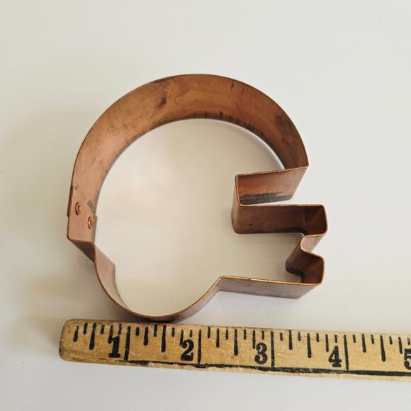 Kitchen Collectibles Copper Cookie Cutter Football Helmet - Picture 3 of 5